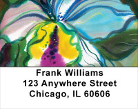 Romantic Watercolor Orchids Address Labels | LBFLO-75