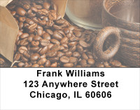 Vintage Coffee Address Labels | LBFOD-15