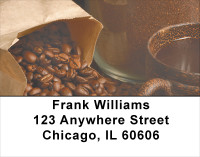 Vintage Coffee Address Labels | LBFOD-15