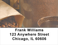 Vintage Coffee Address Labels | LBFOD-15
