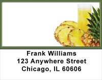 Golden Tropical Pineapple Address Labels | LBFOD-40