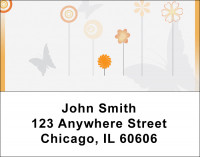 Butterflies Floating Address Labels | LBGEO-22
