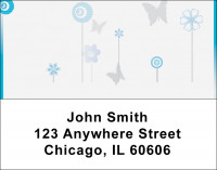 Butterflies Floating Address Labels | LBGEO-22
