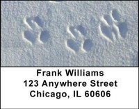Animal Prints in the Snow Address Labels