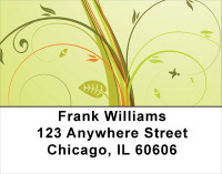 Tropical Filigree Foliage Address Labels | LBGEP-42