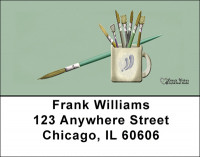 Brush, Palette & Artist's Tools Address Labels by Lorrie Weber | LBJHS-10