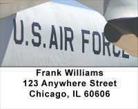 On Metal Air Force Address Labels