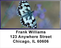 Lavender Blue Butterfly Address Labels | LBMUS-15
