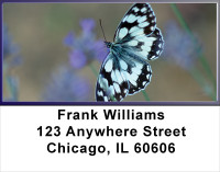 Lavender Blue Butterfly Address Labels | LBMUS-15