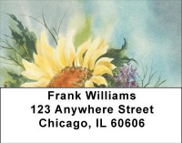 Watercolor Sunflowers Address Labels | LBNAT-30