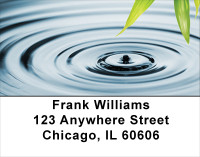 Bamboo &amp; Water Droplet Address Labels
