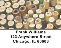Bamboo Textures Address Labels | LBNAT-35