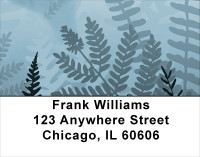 Blue Ferns Address Labels | LBNAT-41