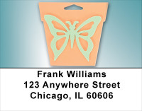 Insects On Flower Pot Address Labels | LBNAT-63