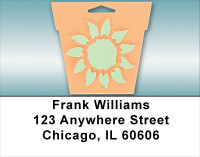Insects On Flower Pot Address Labels | LBNAT-63