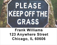 Legalize Marijuana -Please Keep Off The Grass Address Labels | LBPAT-33