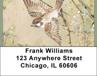 Playful Sparrows Address Labels | LBQBA-56