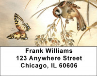 Sparrow And butterfly Address Labels | LBQBA-60