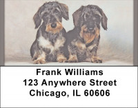 Longhaired Dachshunds Address Labels