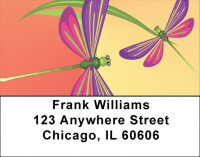 Flying Dragonfly Art Address Labels | LBQBC-12
