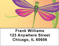 Flying Dragonfly Art Address Labels | LBQBC-12