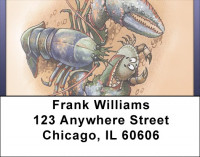 Lobster And Crab Address Labels | LBQBC-38