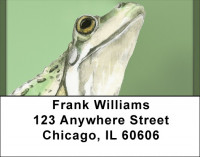 Green Frog Pencil And Watercolor Address Labels | LBQBC-53