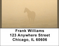 Horse Silhouettes Address Labels | LBQBC-66