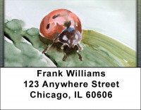 Ladybug In Watercolor Address Labels | LBQBC-88