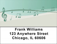Music Note Melodies Address Labels
