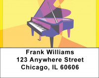 Pop 'Art Grand Piano Address Labels | LBQBE-96