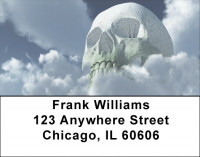 Skulls Looming from Land And Sea Address Labels