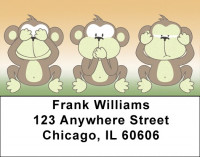 Hear See Speak No Evil Address Labels | LBQBI-63