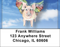 Yes Pigs Fly Address Labels | LBQBJ-27