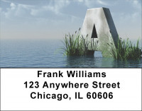 Letter A In The Sea Address Labels | LBQBK-38