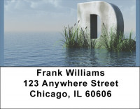 Letter D In The Sea Address Labels | LBQBK-41