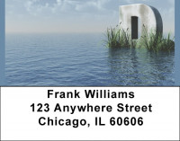 Letter D In The Sea Address Labels | LBQBK-41