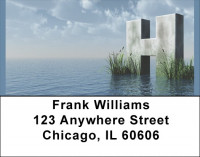 Letter H In The Sea Address Labels | LBQBK-44