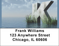 Letter K In The Sea Address Labels