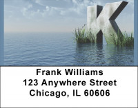Letter K In The Sea Address Labels | LBQBK-45
