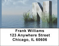 Letter N In The Sea Address Labels