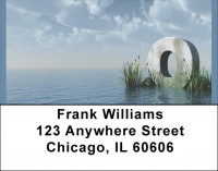 Letter O In The Sea Address Labels | LBQBK-49