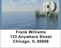 Letter P In The Sea Address Labels | LBQBK-50