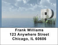 Letter P In The Sea Address Labels | LBQBK-50