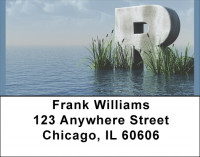 Letter R In The Sea Address Labels