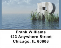 Letter R In The Sea Address Labels | LBQBK-51