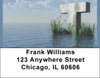 Letter T In The Sea Address Labels | LBQBK-53