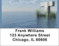 Letter T In The Sea Address Labels | LBQBK-53