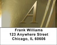 Solid Gold Monograms - A Address Labels