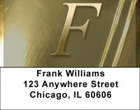 Solid Gold Monograms - F Address Labels